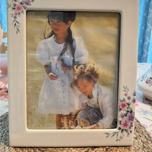 Floral Ceramic 8x10 Picture Frame